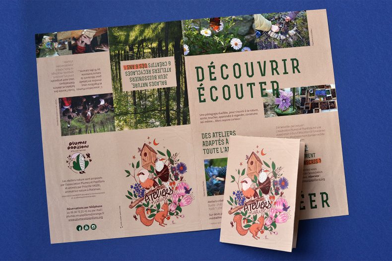 Identité visuelle et illustrations pour Plumes et Papillons